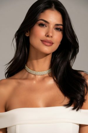 CHOKER STRASS TRÊS FIOS